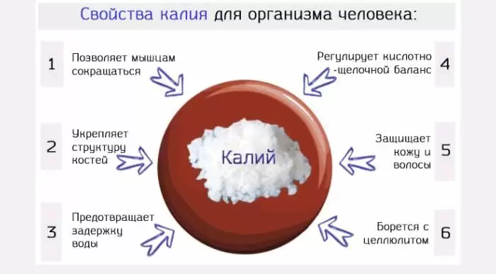 Польза калия для организма мужчин и женщин Польза калия для организма мужчин и женщин